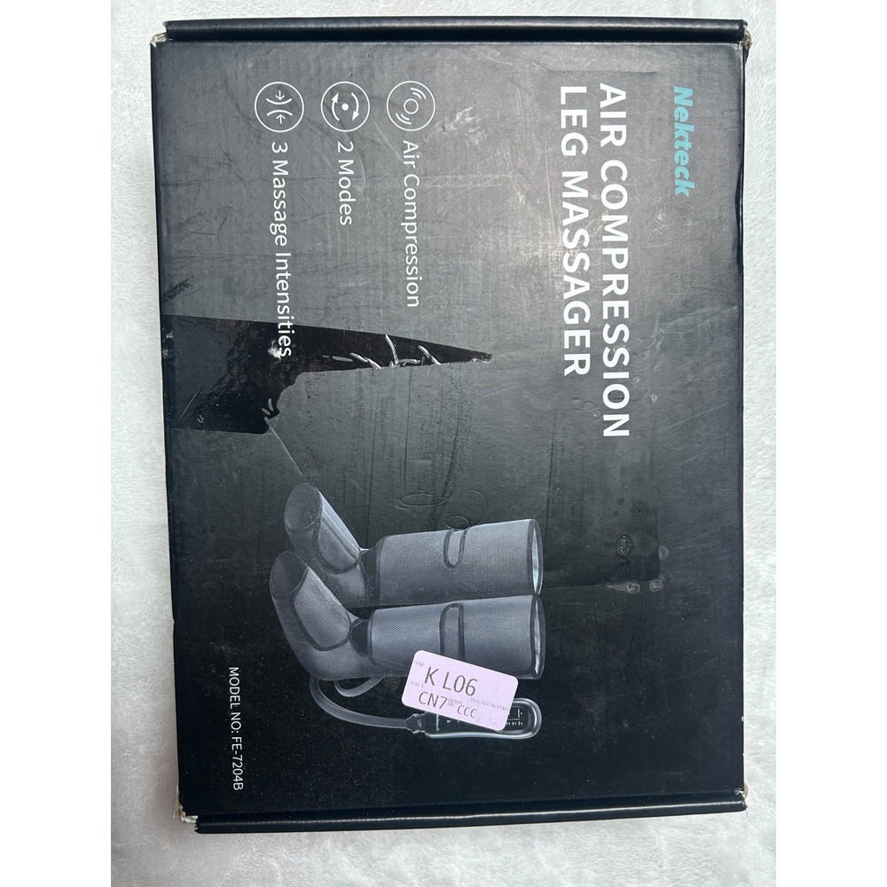 Nekteck Air Compression Leg‎ Massager FE-7204B 2 Modes 3 Intensities Calf Wraps